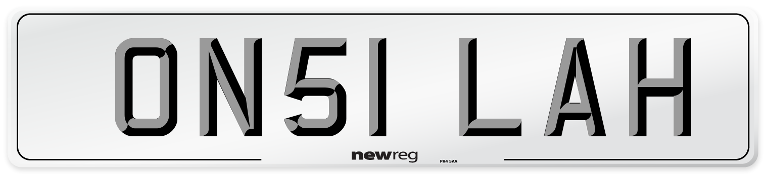 ON51 LAH Number Plate from New Reg